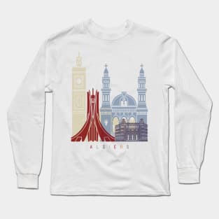 Algiers skyline poster Long Sleeve T-Shirt
